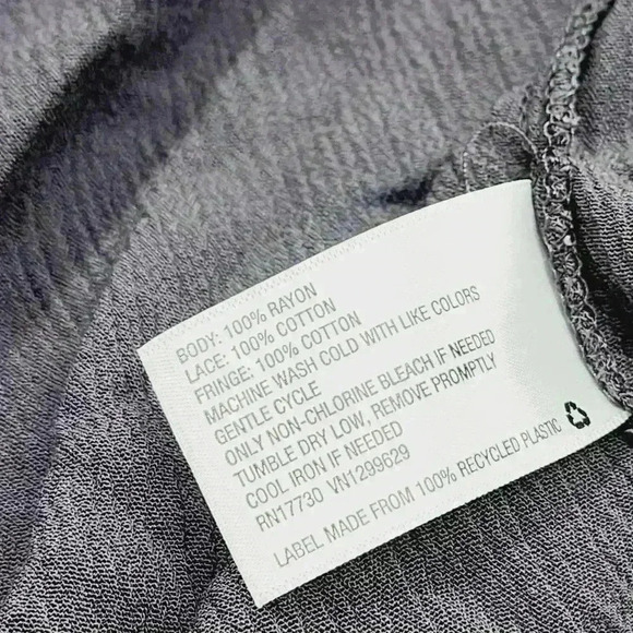 Knox Rose Rayon Crochet Fringe Open Front Cardigan XL - Picture 7 of 8